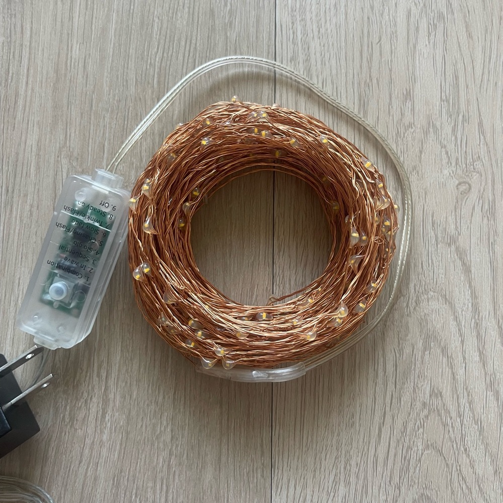 Urban Outfitters Extra Long Copper Firefly String Lights